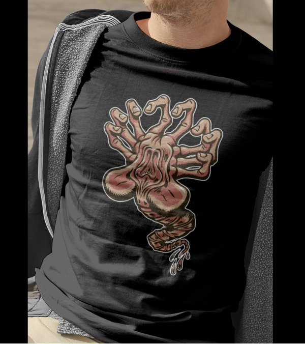 In Space No One Can Hear You Scream Alien Creature Hand T-Shirt