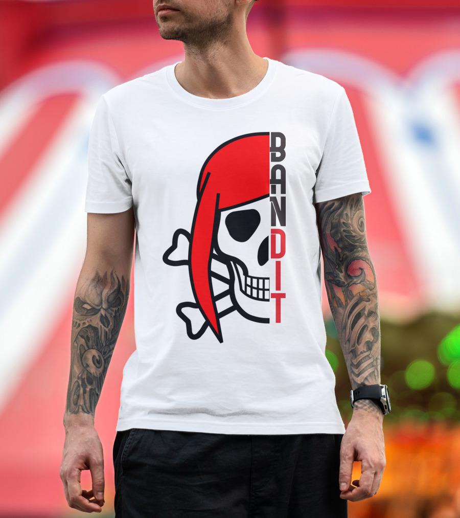 Bandit Skull Boy with Red Hair and Crossbones T-Shirt