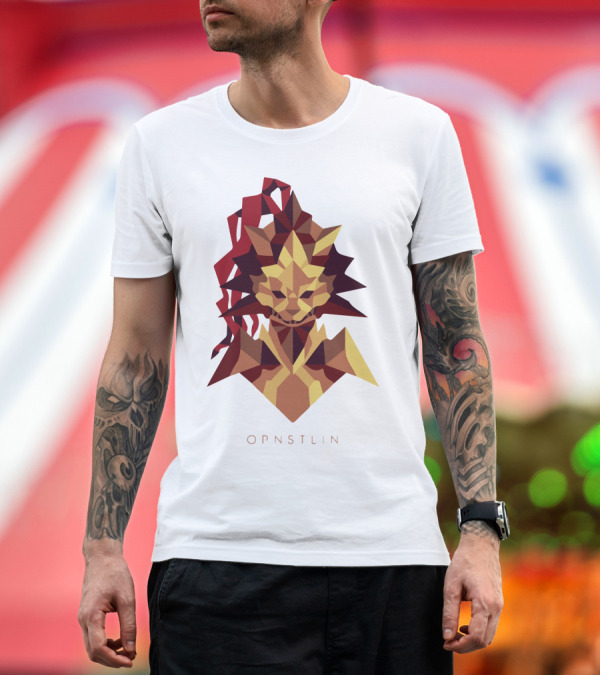 Premium T-Shirt: Dragonslayer Ornstein OPNSTLN Geometric Warrior T-Shirt Dragonslayer Ornstein OPNSTLN Geometric Warrior T-Shirt