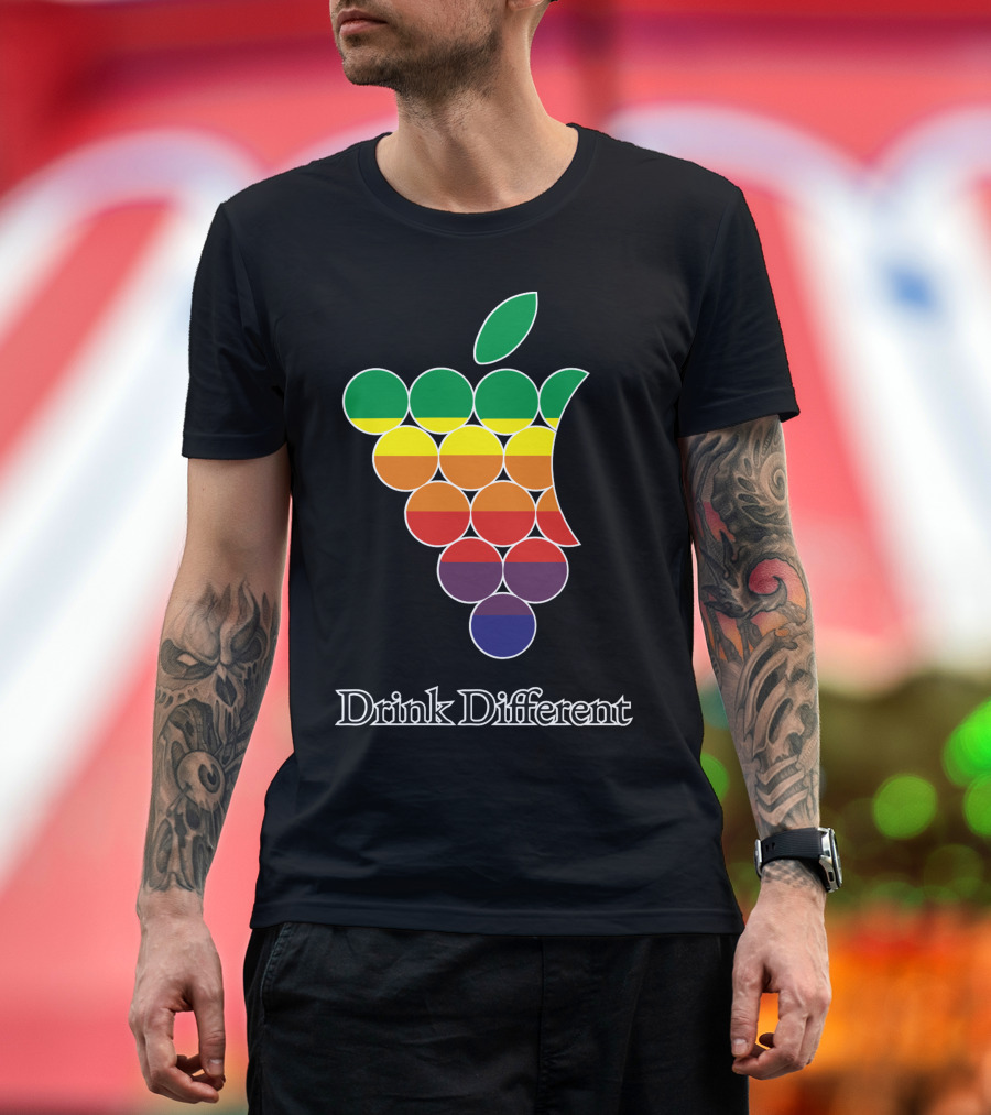 Rainbow Grape Apple Parody Drink Different T-Shirt