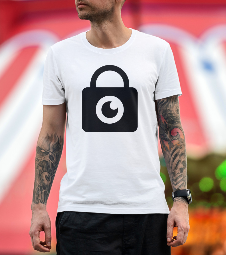 Padlock Eye Surveillance Symbol Lock Fusion T-Shirt