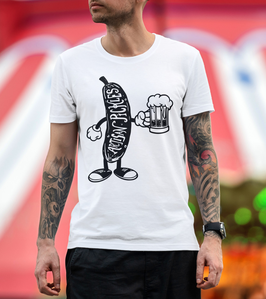 Artisan Pickles Beer Mug Character T-Shirt