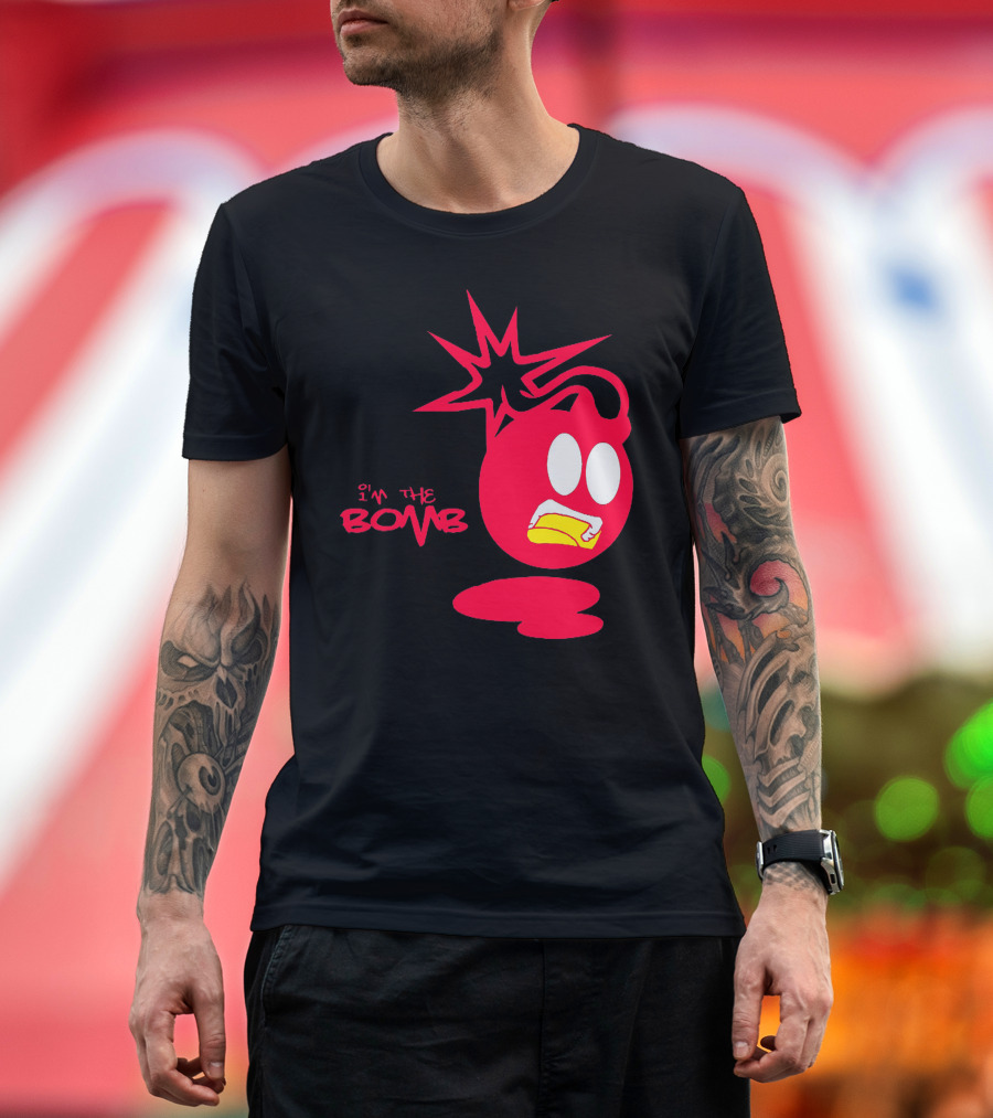 I'm The Bomb Red Cartoon Exploding Bomb Face T-Shirt