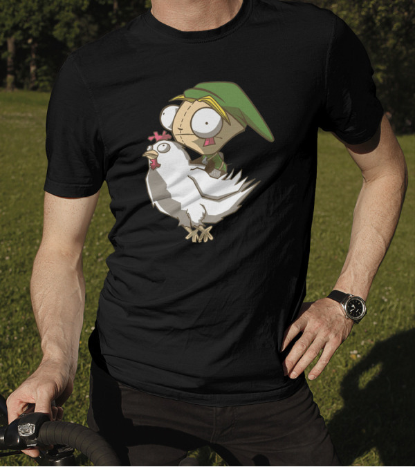 Invader Zim Link On Chicken Adventure T-Shirt