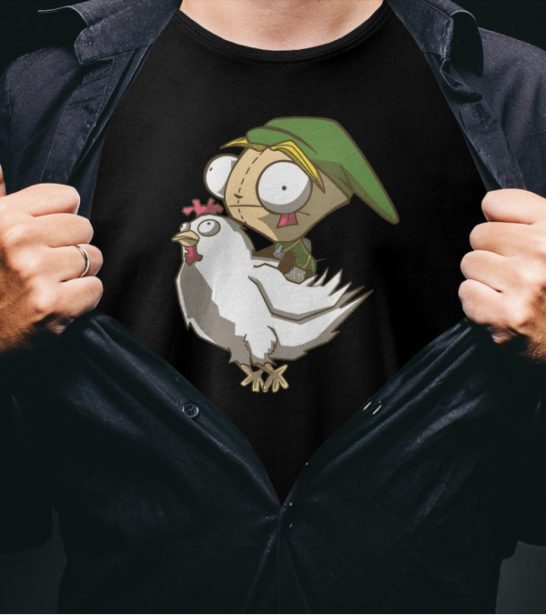 Invader Zim Link On Chicken Adventure T-Shirt
