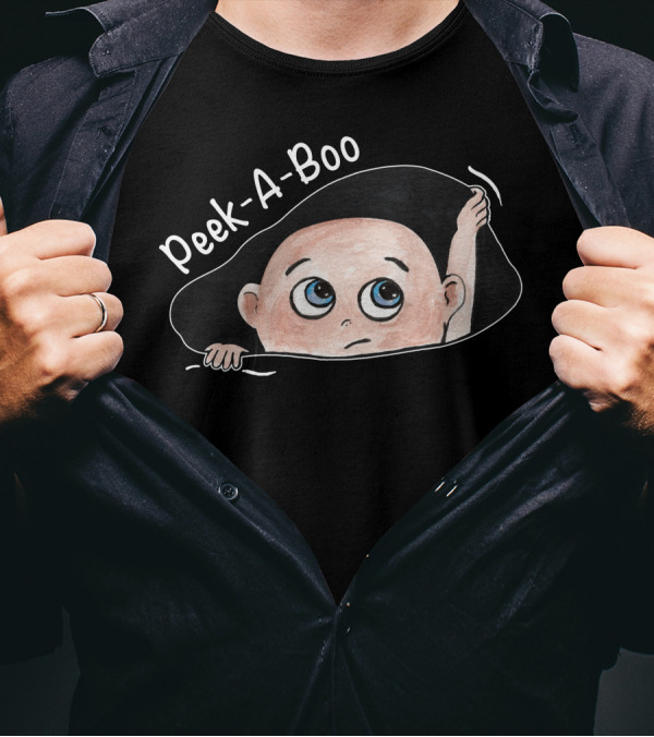 Peek-A-Boo Baby Peeking Out T-Shirt