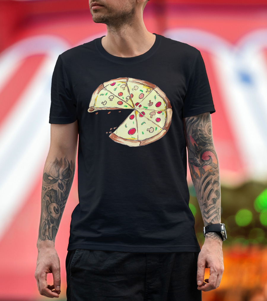 Pizza Slice with Mushrooms and Pepperoni T-Shirt