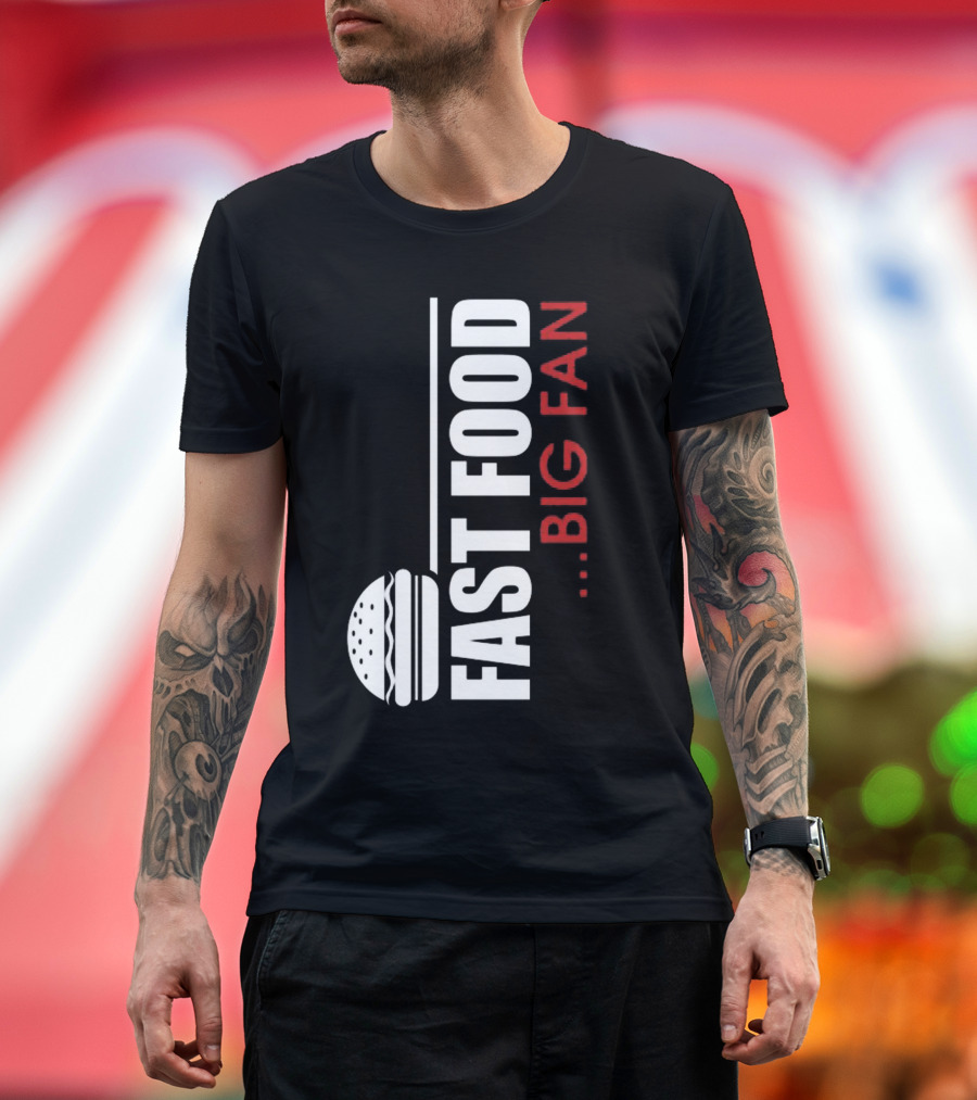 Fast Food Big Fan Burger Logo Enthusiast T-Shirt