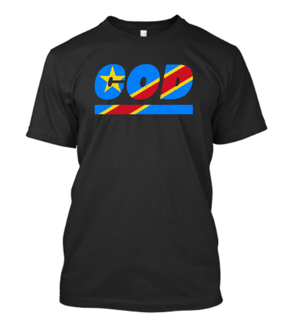 Cod Democratic Republic Of Congo Flag Colors Iso Code 3166 T-Shirt