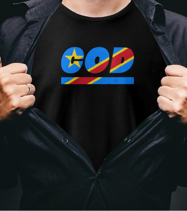 Cod Democratic Republic Of Congo Flag Colors Iso Code 3166 T-Shirt