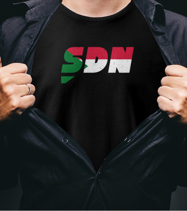 SDN Sudan Flag Colors Sudanese Iso Code 3166 T-Shirt