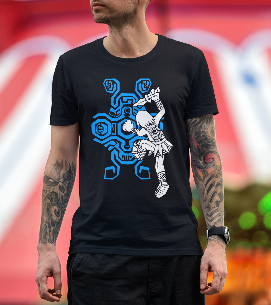 Colossal Weak Spot Attack Fantasy Puzzle Hero Scene T-Shirt