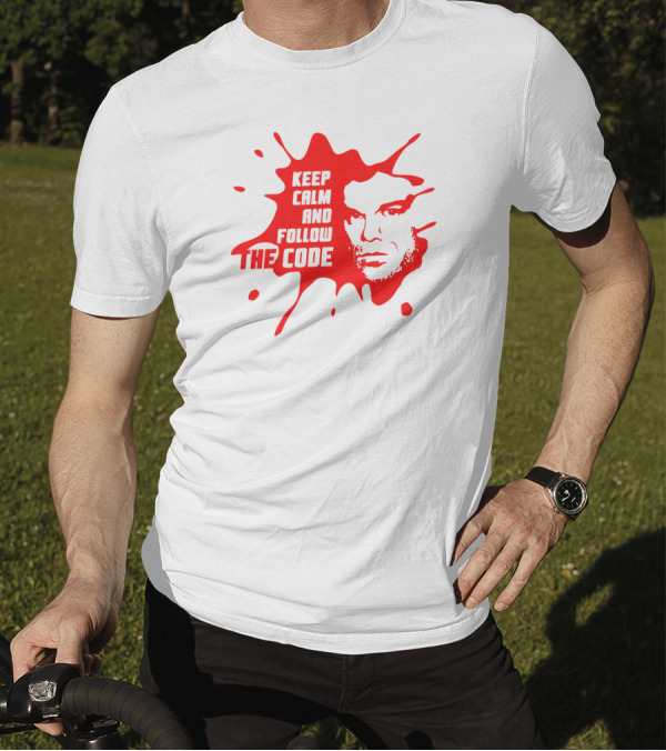 Keep Calm And Follow The Code Red Splatter Face T-Shirt
