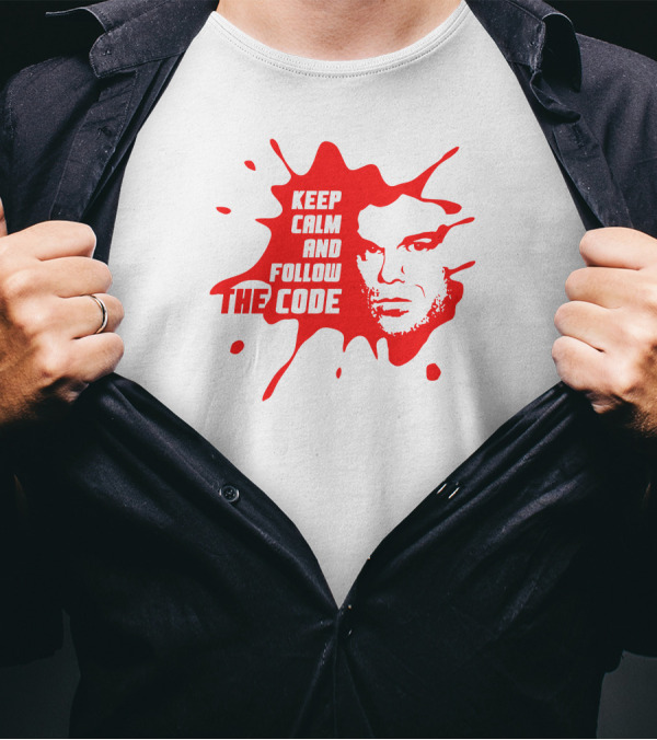 Keep Calm And Follow The Code Red Splatter Face T-Shirt