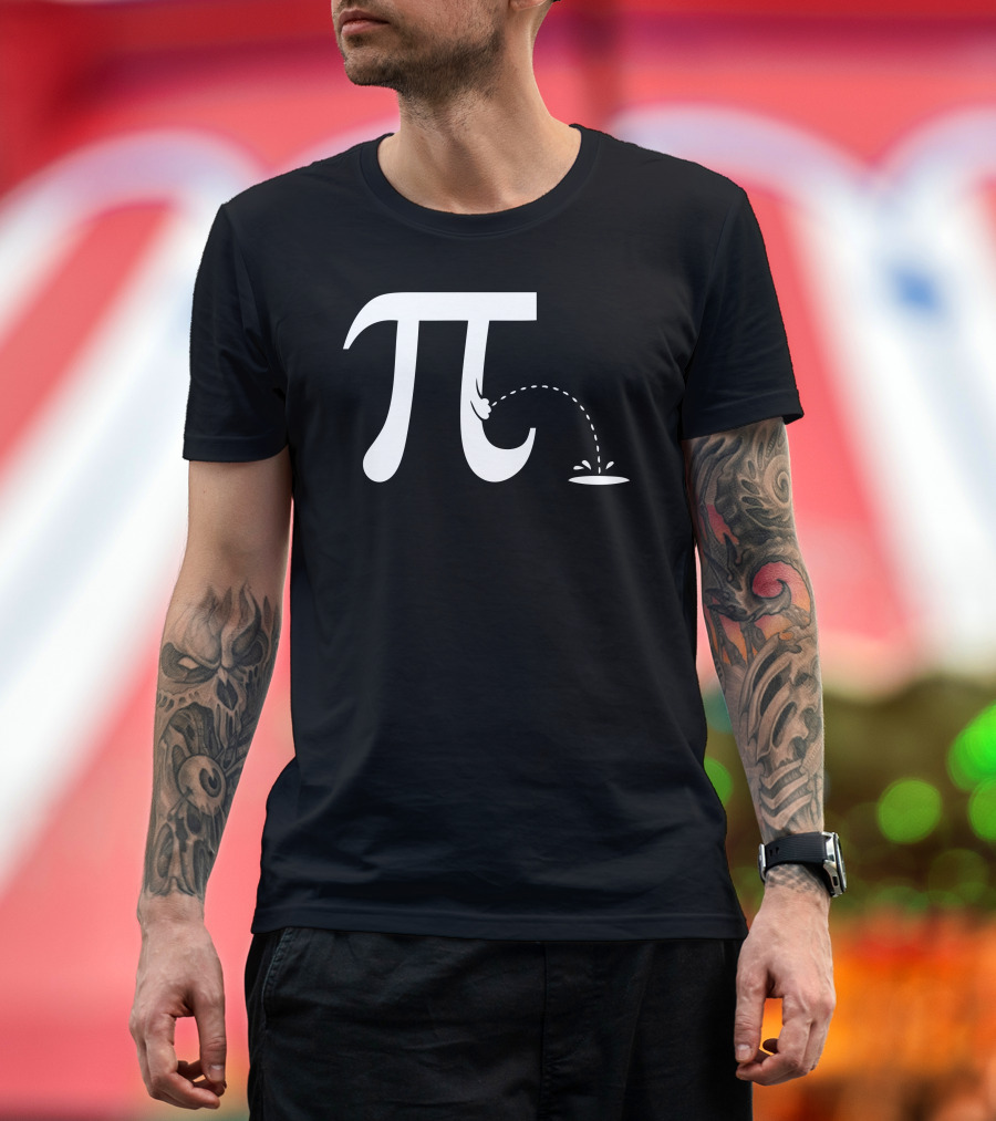 Life of Pi Symbol with Splash Motif T-Shirt