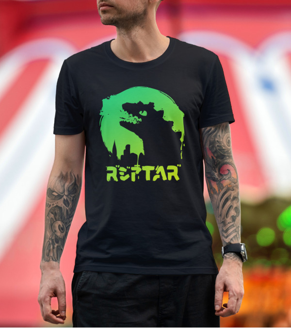 Premium T-Shirt: Reptar Rugrats Dinosaur Silhouette City Skyline T-Shirt Reptar Rugrats Dinosaur Silhouette City Skyline T-Shirt