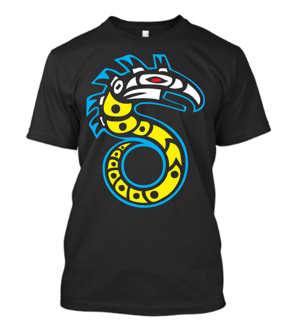 The Run Of Shadow Tribal Serpent And Bird Fusion T-Shirt