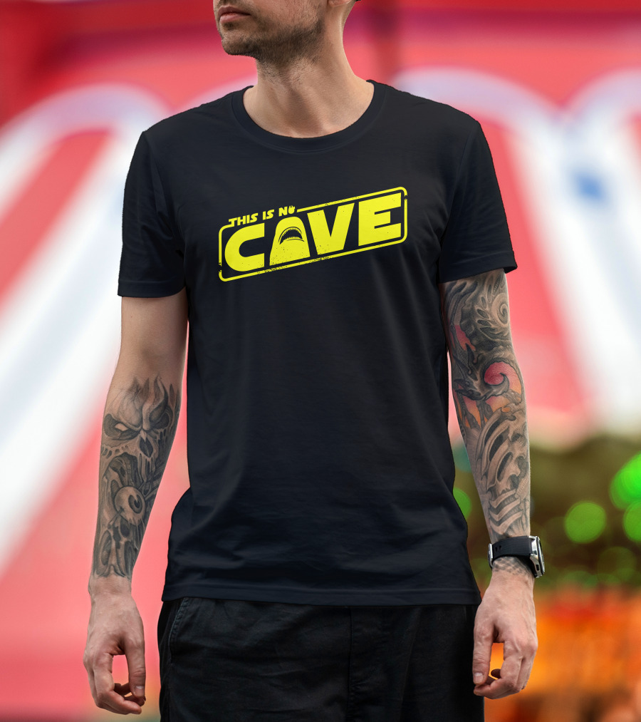 This Is No Cave Retro Sci-Fi Style Humor T-Shirt