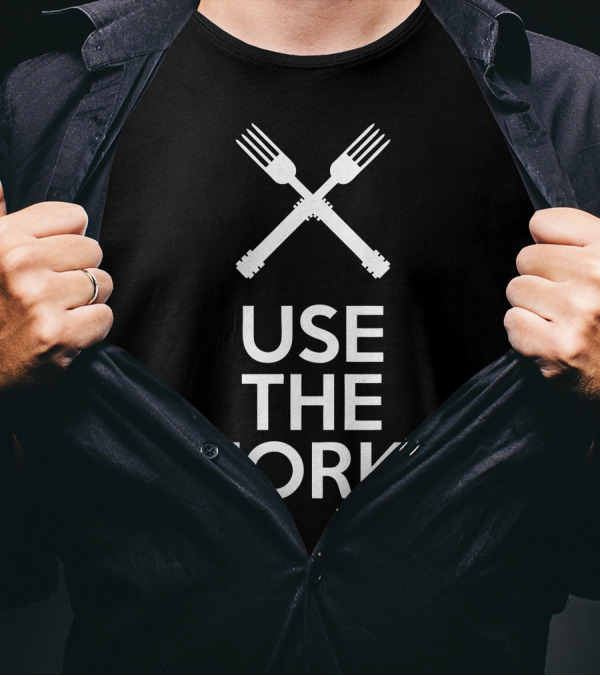 Use The Fork Star Wars Lightsaber Crossover T-Shirt
