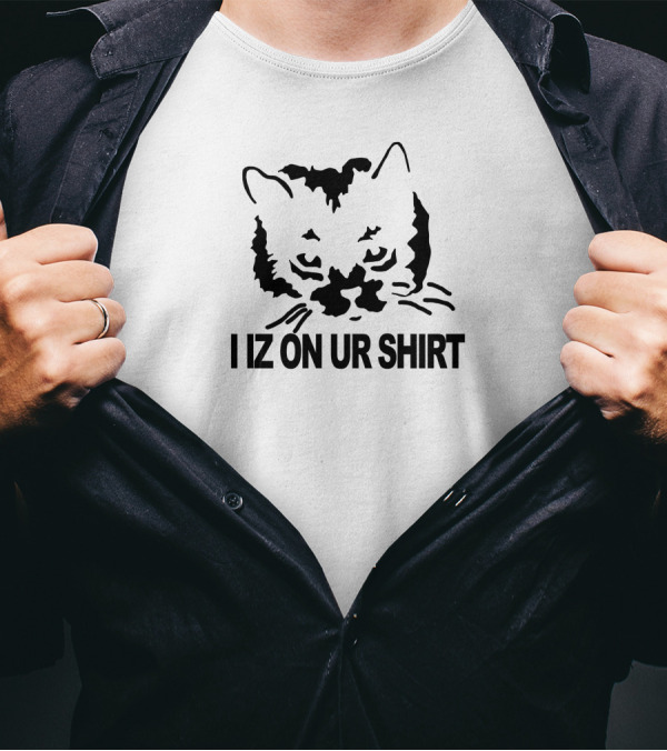 I Iz On Ur Shirt Funny Lolcat Geek Nerd Cat 3Xl T-Shirt