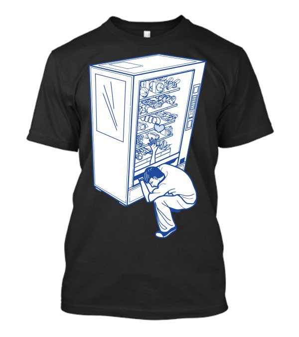 Man Despairing In Front Of Vending Machine Some Choices Are Just Out Of Reach T-Shirt