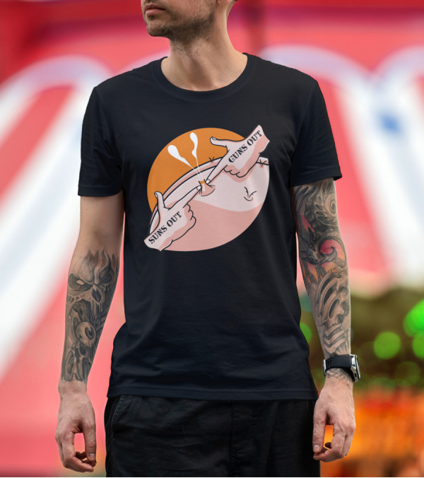 Premium T-Shirt: Suns Out Guns Out Belly Pinch Fun T-Shirt Suns Out Guns Out Belly Pinch Fun T-Shirt