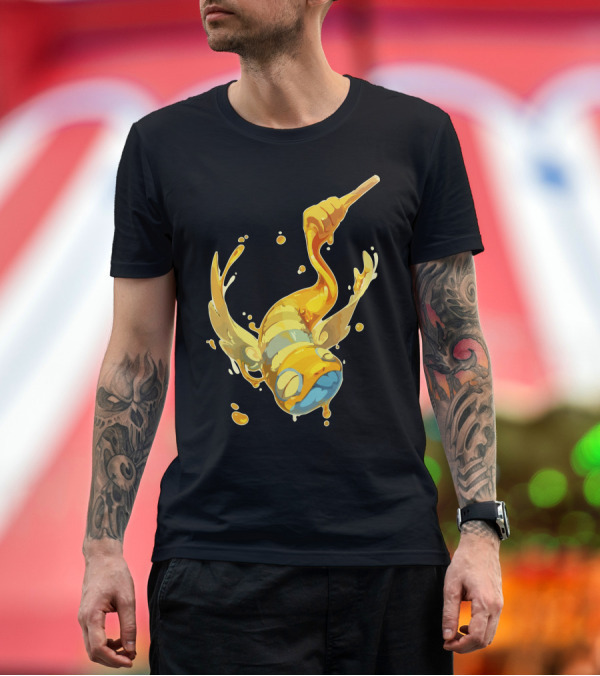 Premium T-Shirt: Sweet As Honey Flying Bumblebee Honey Dipper Dripping T-Shirt Sweet As Honey Flying Bumblebee Honey Dipper Dripping T-Shirt