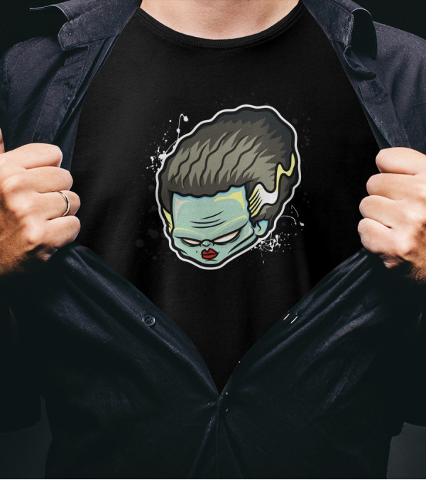 The Bride Of Frankenstein Monster Head T-Shirt
