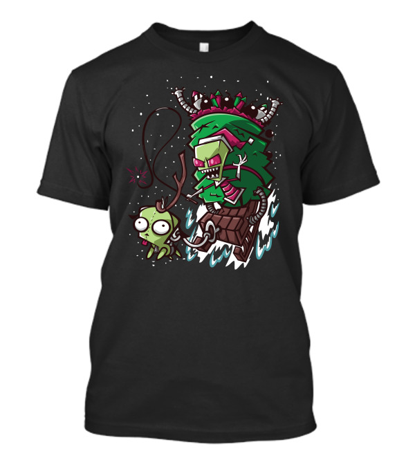 The Invader Stole X Mas Captain Emulating A Grinchy Holiday Melee T-Shirt