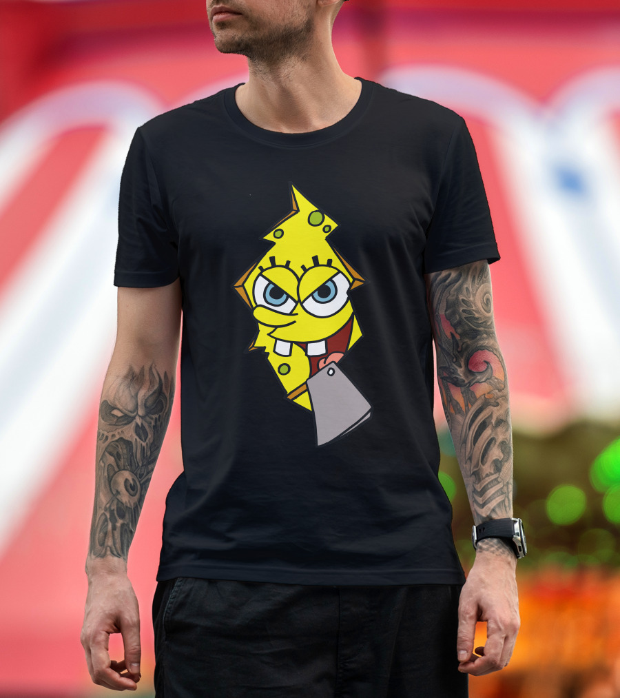 The Shining SpongeBob with Axe Expression T-Shirt