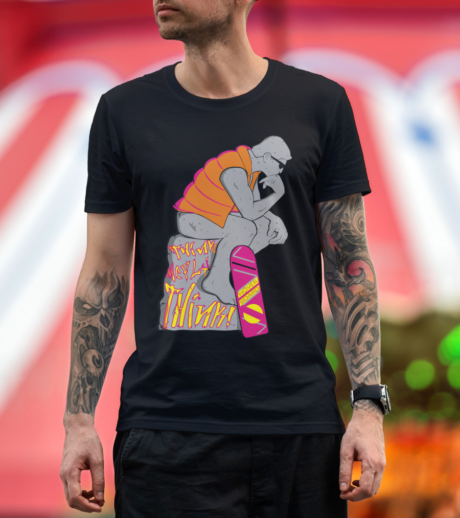 Think Mcfly Think Hover Board Statue T-Shirt