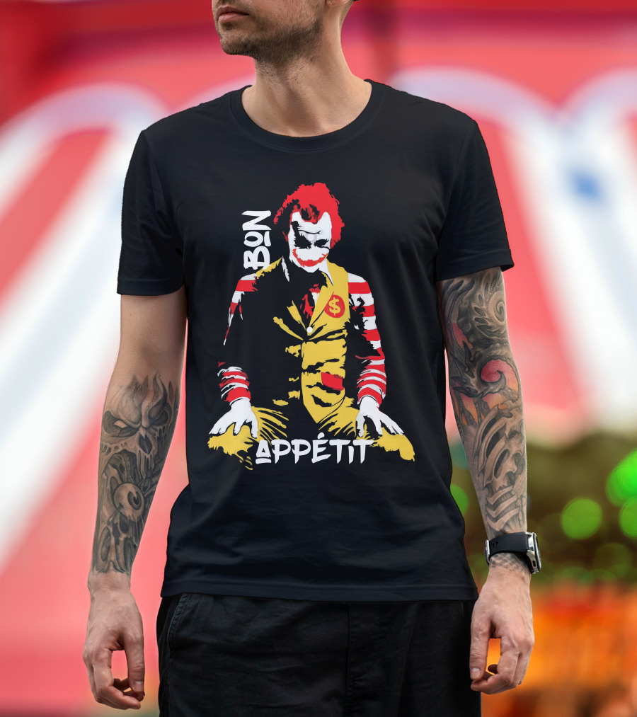 Bon Appetit Joker Ronald McDonald Mashup T-Shirt