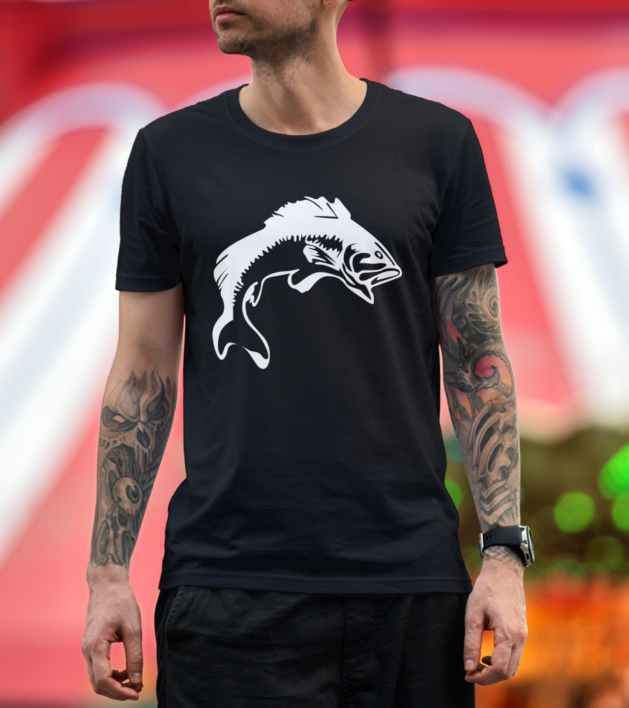 Largemouth Bass Fish Jumping Iconic T-Shirt