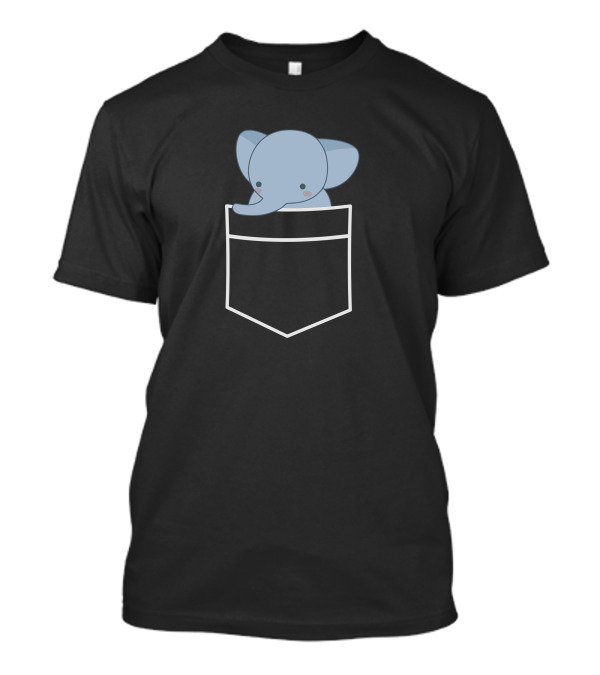 I Have An Elephant In My Pocket New Cute Blue Elephant Peeking Out T-Shirt