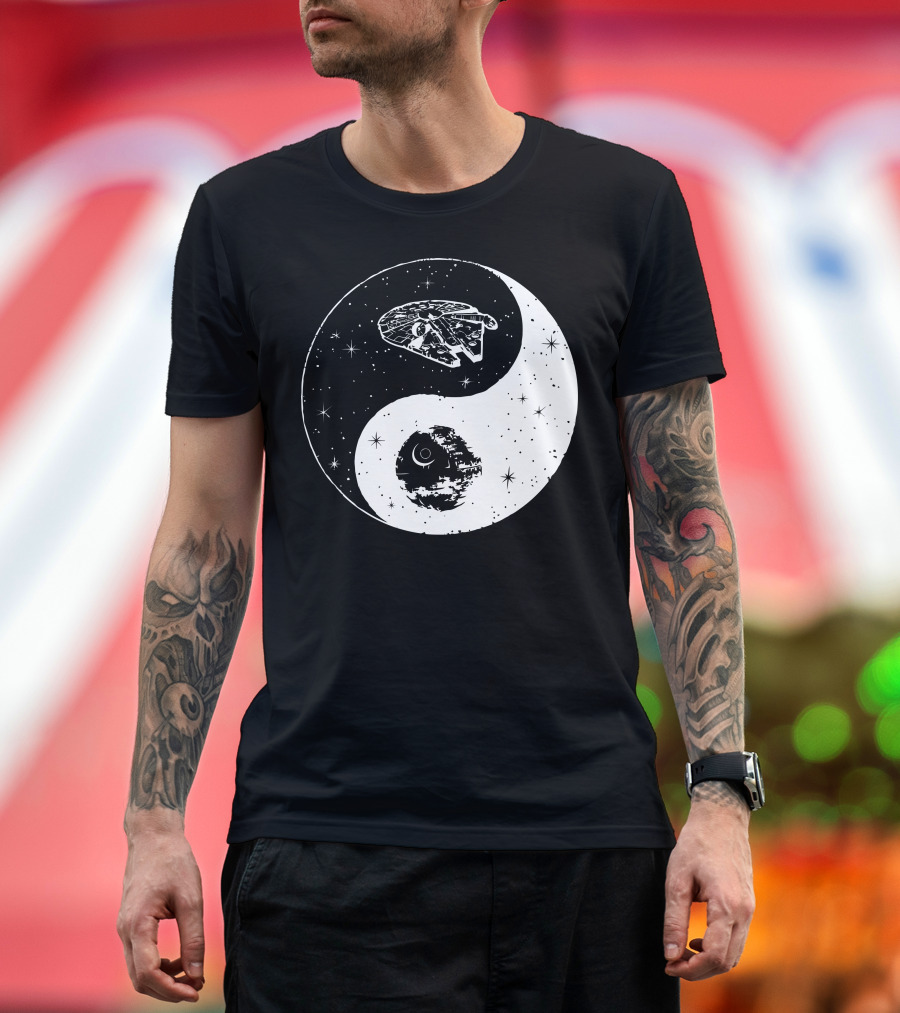 Jedi Sith Yin Yang Millennium Falcon Death Star T-Shirt