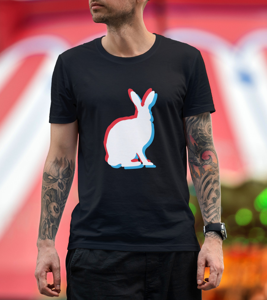 Easter Bunny 3D Movie Effect Color T-Shirt