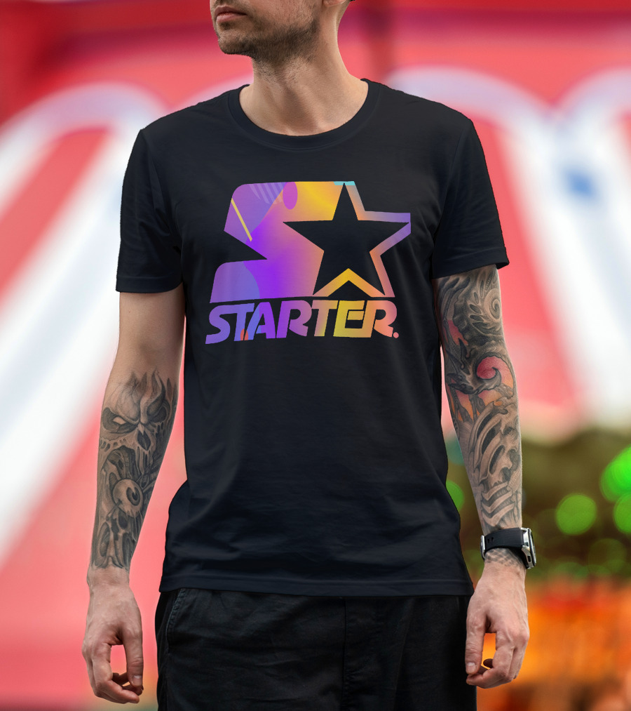Starter Gradient Star Logo Multicolor T-Shirt