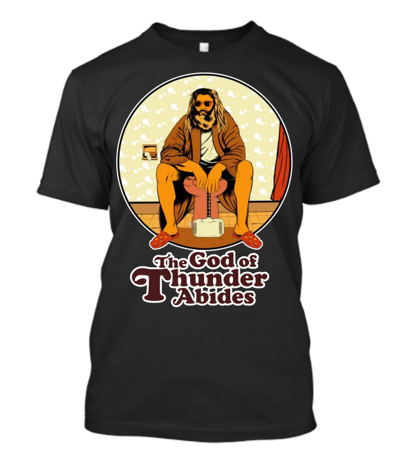 The God Of Thunder Abides In Bathrobe With Hammer And Red Sandals T-Shirt