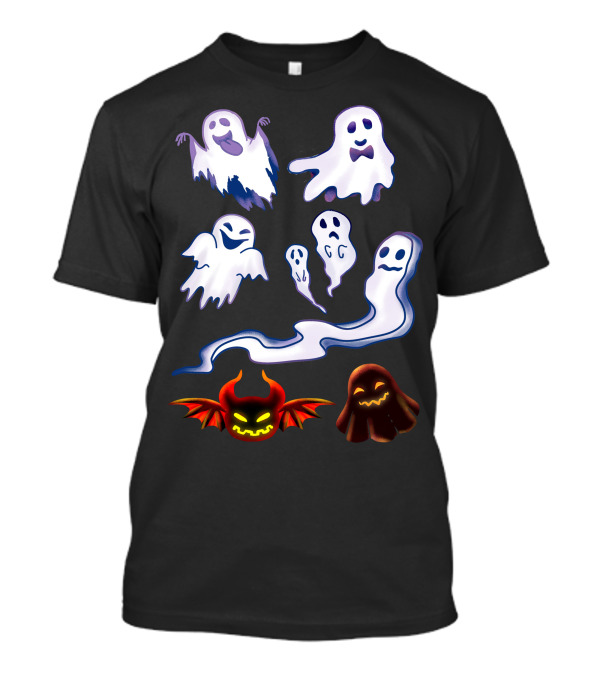 Ghosts And Devils Halloween Creatures Collection T-Shirt