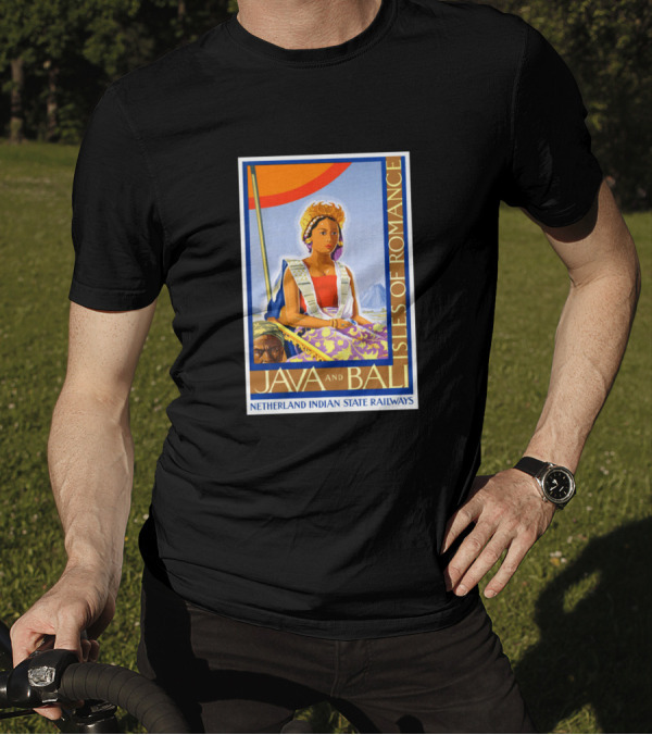 JAVA AND BALI ISLES OF ROMANCE NETHERLAND INDIAN STATE RAILWAYS T-Shirt
