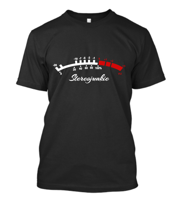 Stereojunkie Retro Db Petrol Blue VU Meter T-Shirt