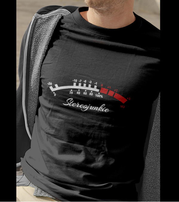 Stereojunkie Retro Db Petrol Blue VU Meter T-Shirt