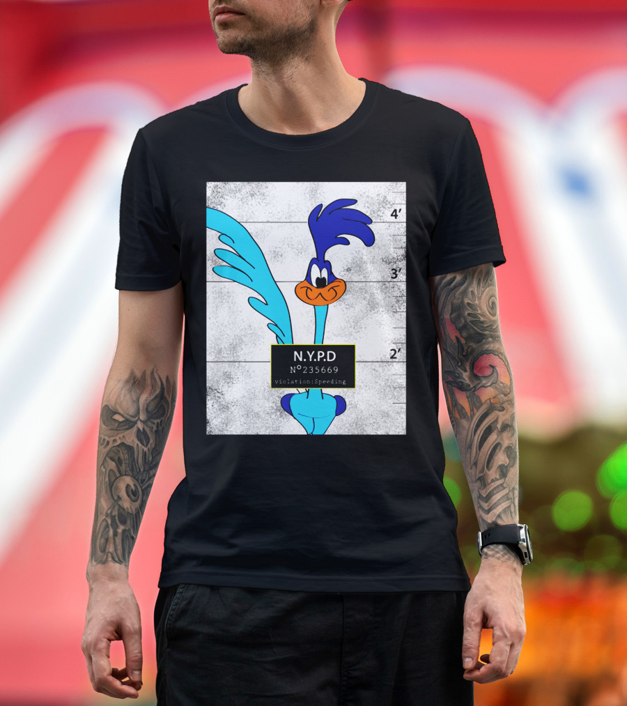 N.Y.P.D Roadrunner No 235669 Violation Speeding Mugshot T-Shirt