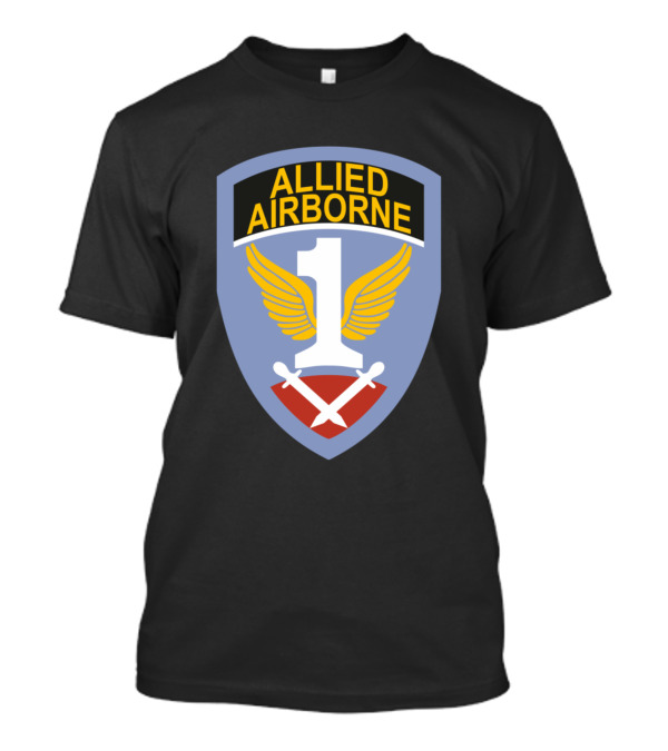 First Allied Airborne Army Insignia 1 With Wings And Crossed Swords T-Shirt