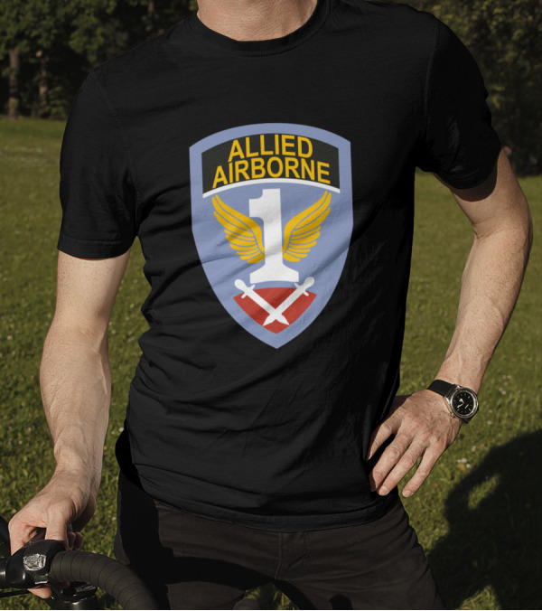 First Allied Airborne Army Insignia 1 With Wings And Crossed Swords T-Shirt