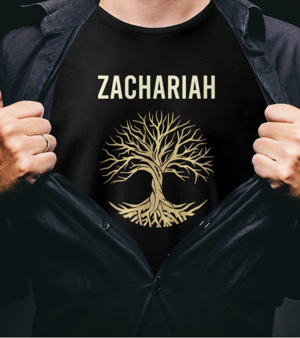 Zachariah Tree Of Life Gold Roots And Branches T-Shirt