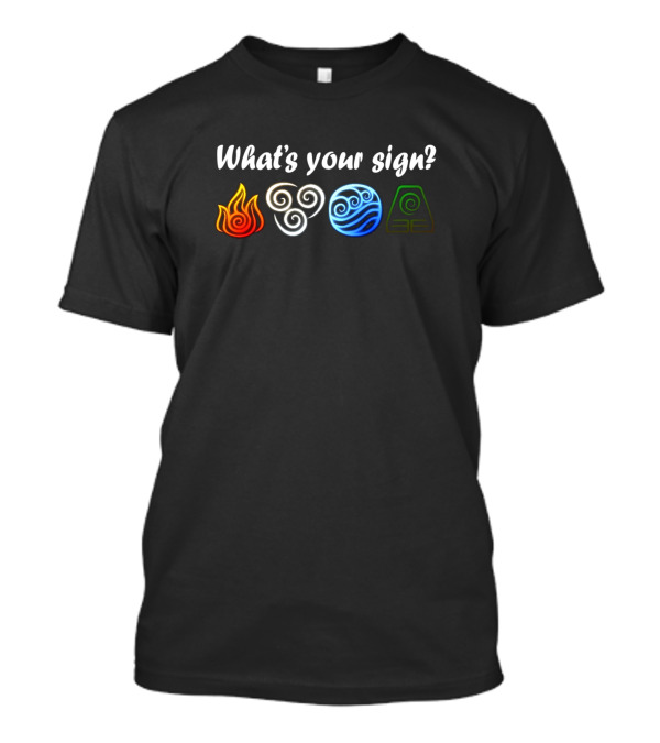 What's Your Sign Avatar Elements Fire Air Water Earth T-Shirt