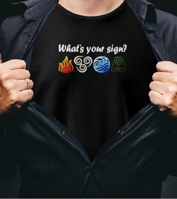 What's Your Sign Avatar Elements Fire Air Water Earth T-Shirt