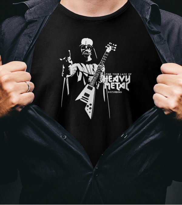 Darth Vader Heavy Metal Guitar Shredding I Find Your Lack Of Heavy Metal Disturbing T-Shirt