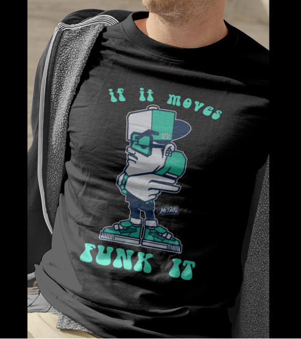 If It Moves Funk It Cartoon Hip-Hop Style 123K T-Shirt